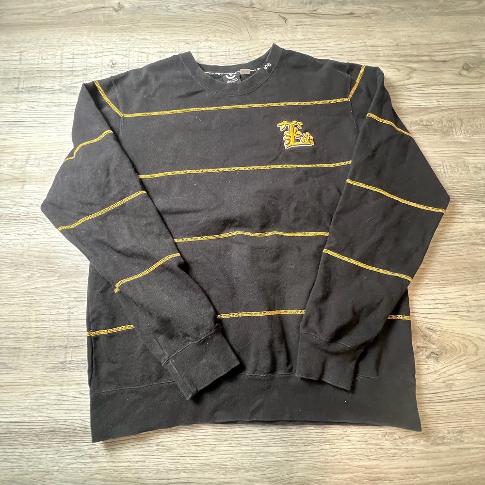 LRG Sweatshirt Mens Large Black Gold Contrast Stitch Crewneck H123025 Streetwear